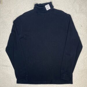 Vintage Winter Olympics Roots Athletic Black Olympic Aid Turtleneck: Size Large